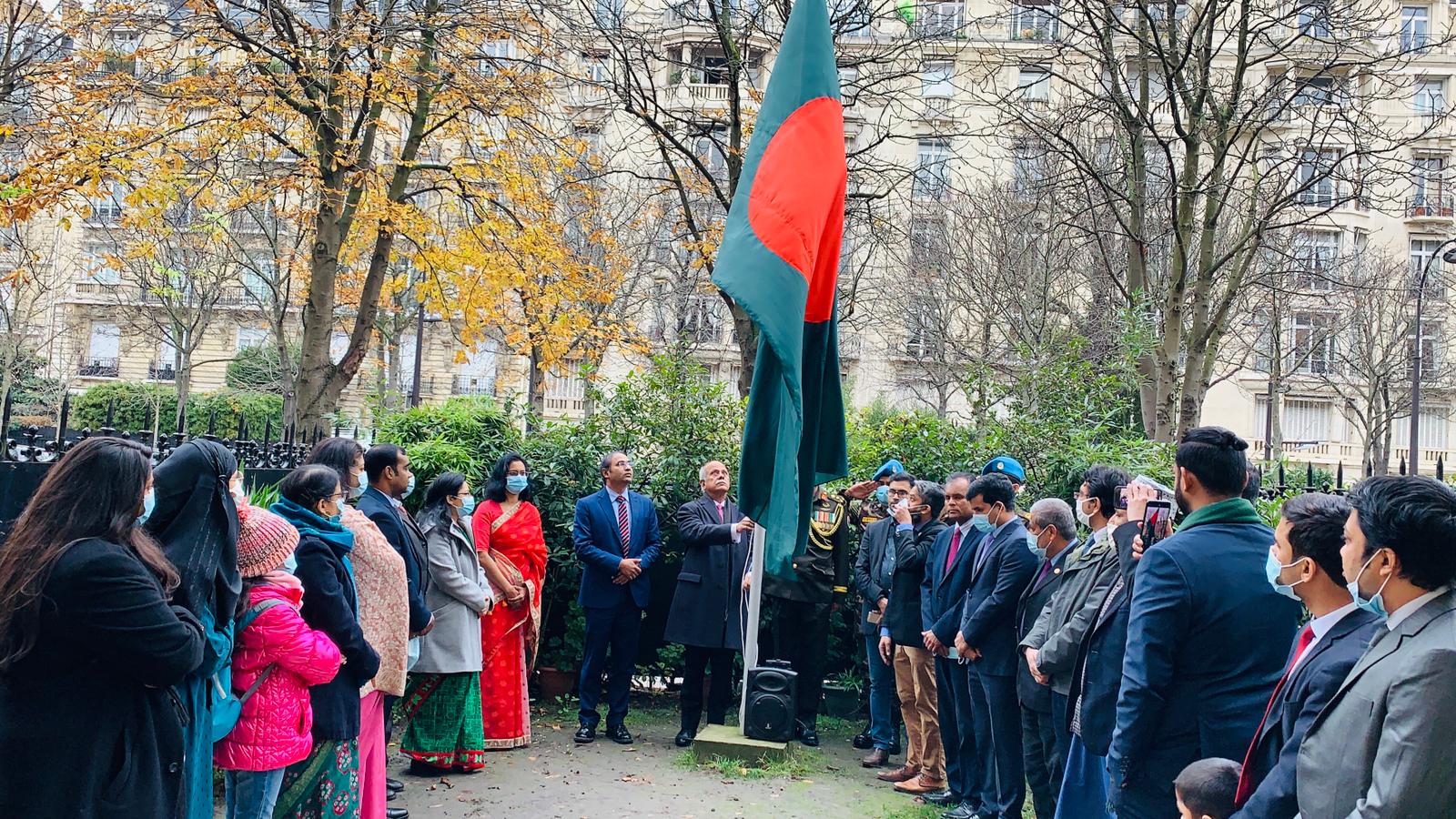 প্যারিসস্থ বাংলাদেশ দূতাবাসে মহান বিজয় দিবস ২০২০ উদযাপিত